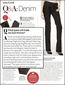 September InStyle Article - Miracle Jeans That Shape & Slim